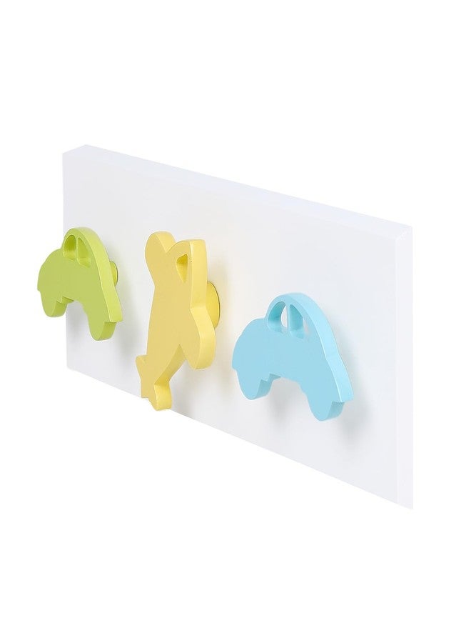 FLY FROG 3-Hook Wall-Mounted Rail for Kids - Durable MDF, Space-Saving Design, Easy Installation, Ample Storage for Coats, Bags, Hats - Child-Safe with Soft Edges for Kids’ Rooms (Car & Plane) - Image 5